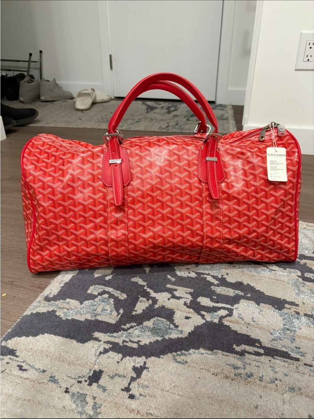 Goyard Croisière GM 50 Rouge Goyardine Boston Duffle Weekender Travel Bag 🍅